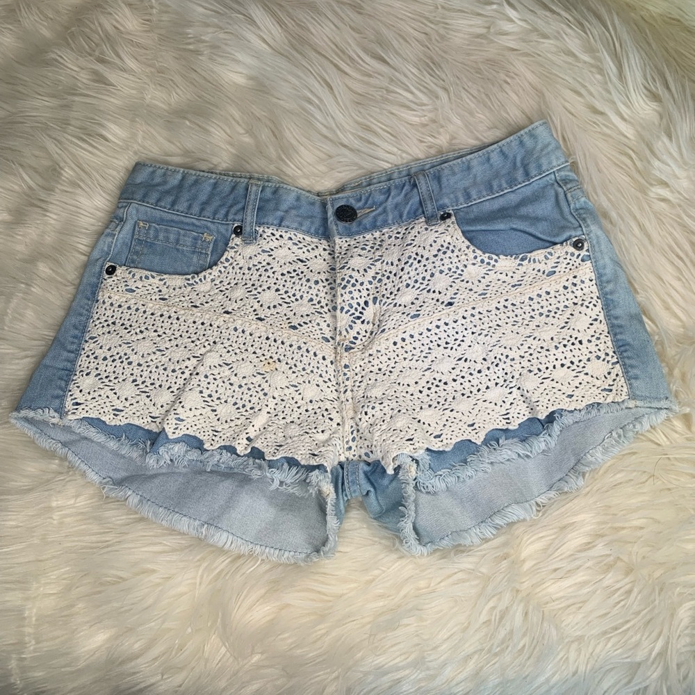 Cotton On Crochet front Jean Shorts